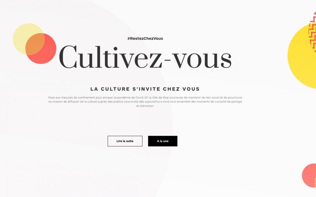 Covid-19 : La Culture s’invite chez vous !