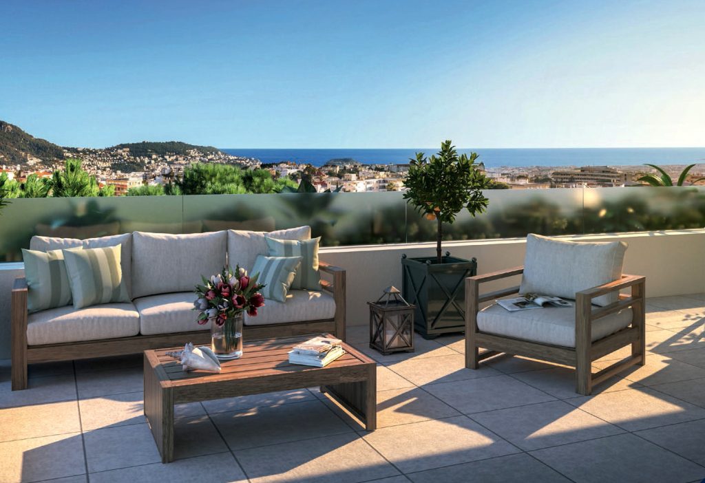 toit terrasse vue mer neuf cimiez nice Cap Elegance